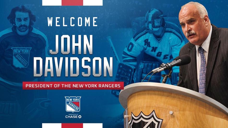 The New York Rangers hired John Davidson as their new president. Davidson spent eight seasons with the franchise as a goaltender and wanton to do analysis for the team.
