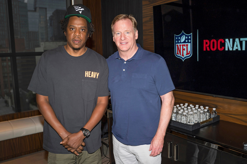 Jay-Z and Roc Nation have announced a partnership with the NFL to consult on live events like the Super Bowl halftime show and social justice initiatives.